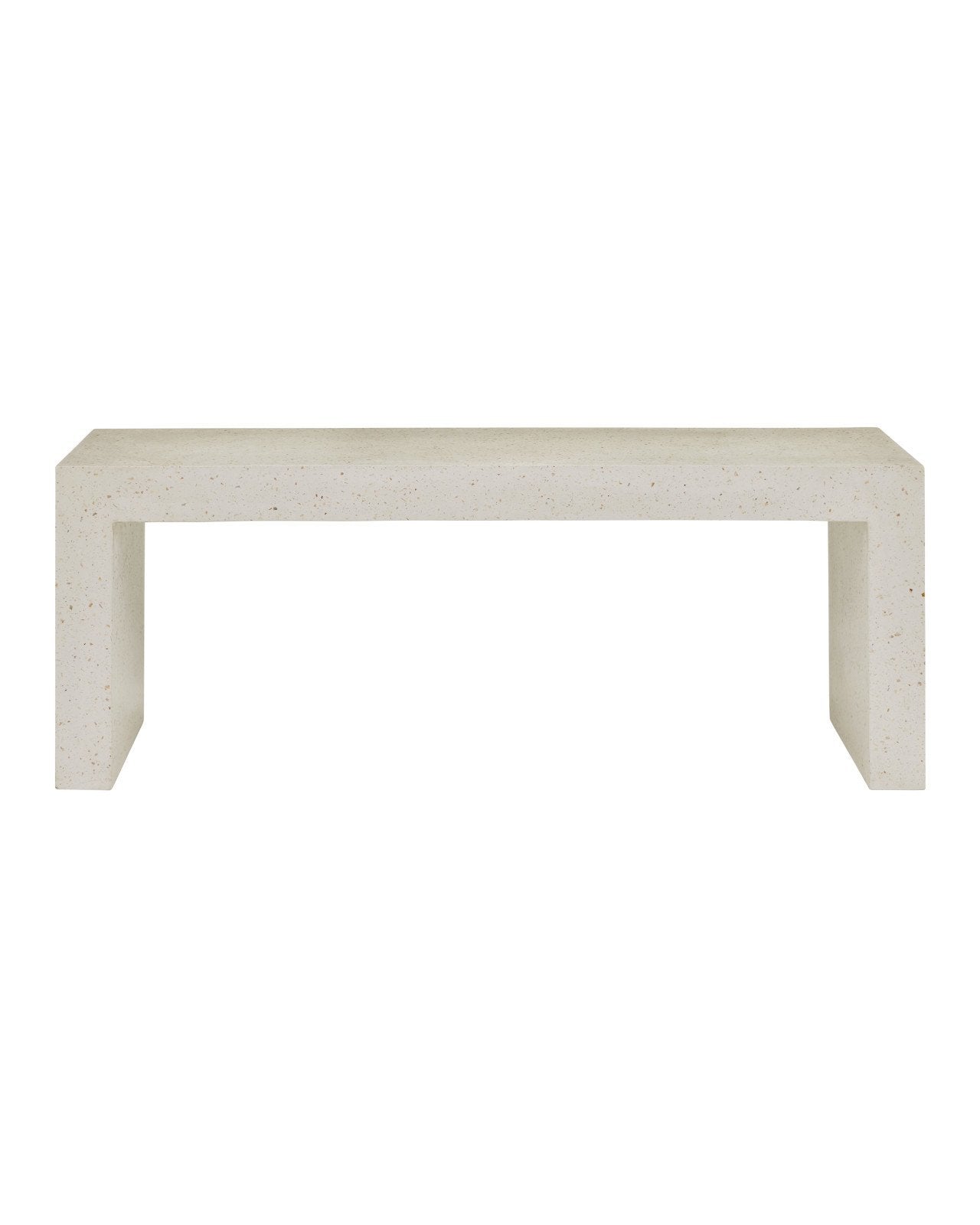 Carson Ivory Terrazzo Bench